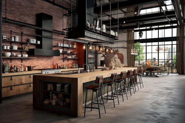 Industrial Loft Kitchen Design Interior Design