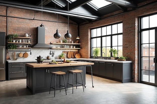 Industrial Loft Style Kitchen