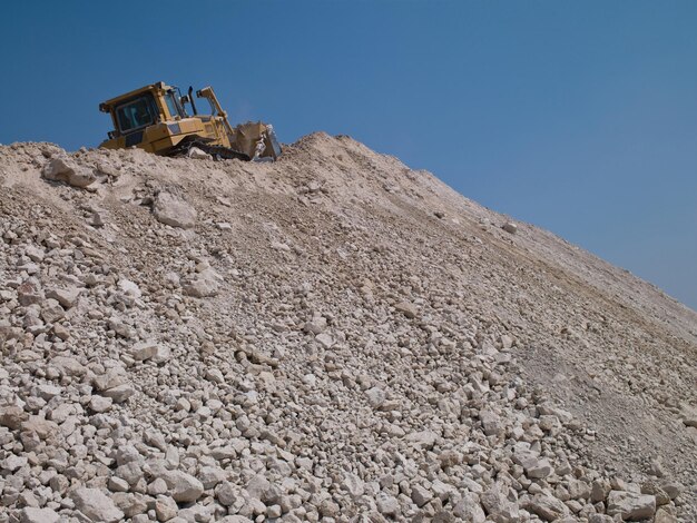 Industrial machinery for sand pit in the sky