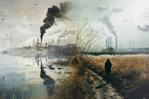 Industrial pollution and nature