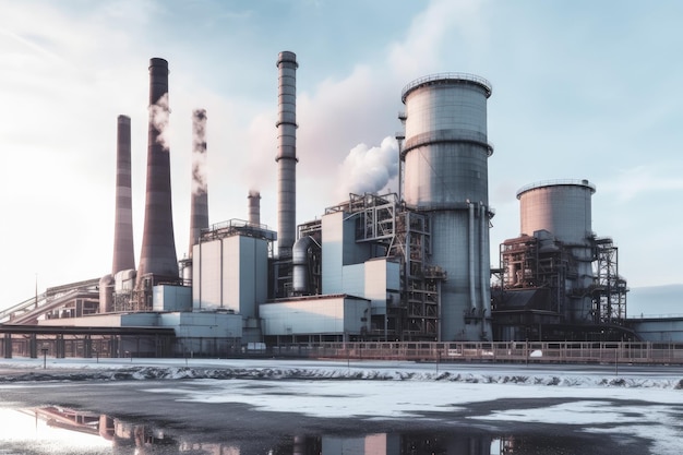 Industrial power plants AI Generated