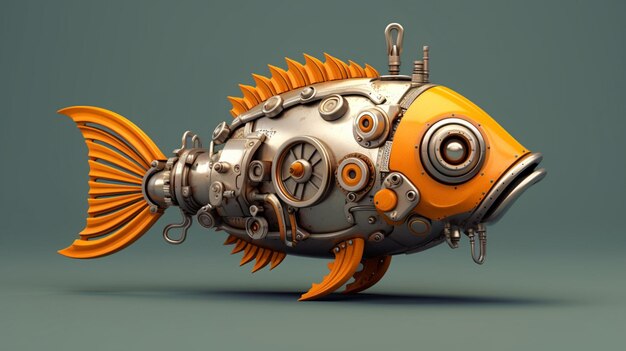 写真 産業製品デザイン ⁇ 漫画の機械魚generative ai ⁇