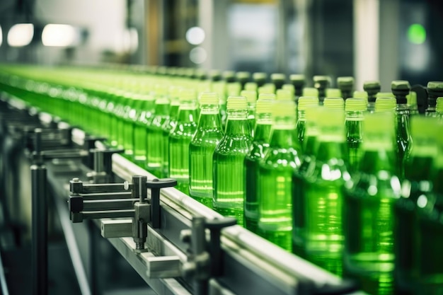Промышленное производство бутылок с экстрактами в процессе