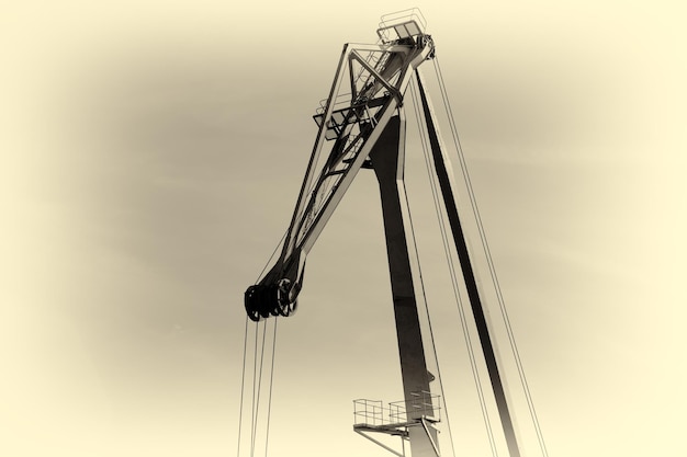 Industrial sepia crane background hd