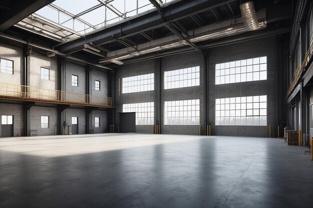 Industrial Space Mockup with blank white space for placing your design