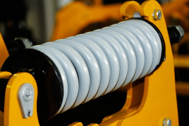 Industrial springs are seen at a agricultural fair