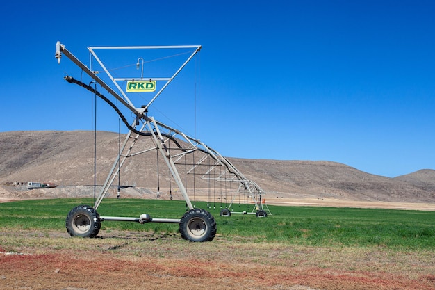 industrial sprinkler in the fields of Fuerteventura