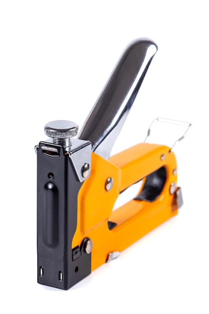 Industrial stapler for driving staples on a white background Stapler Furniture