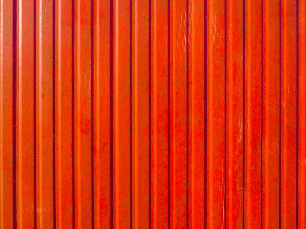Industrial style red corrugated steel