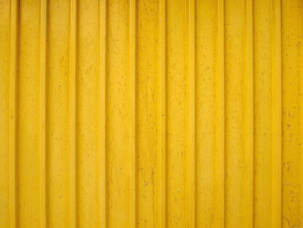 Industrial style yellow corrugated steel texture background