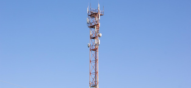 Industrial tower tower with cellular antennas for mobile internet network communications tower telecommunications tower