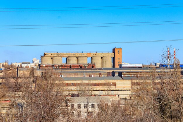 Industrial view of the old factory