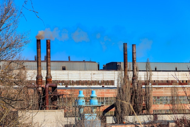 Industrial view of the old factory