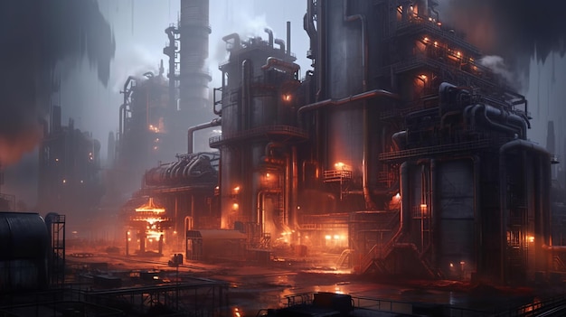 Industrial visualizationoid digital art illustration