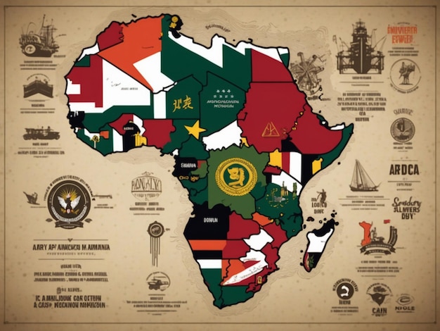 Photo industrialization day on the continent of africa