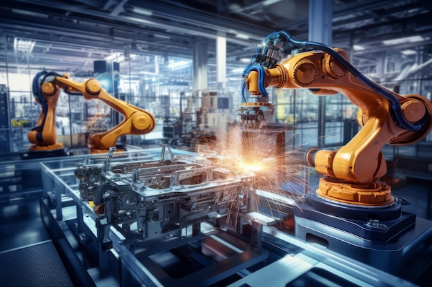 Industrie machines Mooie illustratie afbeelding Generatieve AI