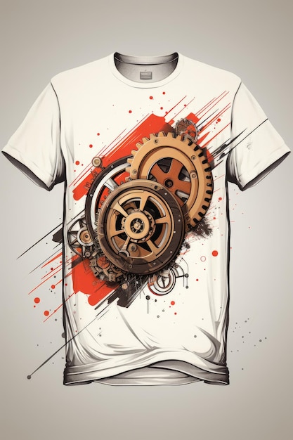 Foto industrieel ontwerp professionele t-shirt ontwerp vector