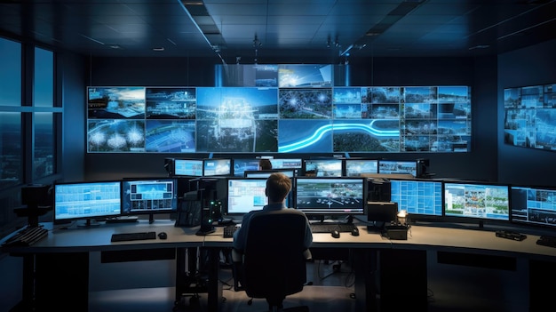 Industriële controlecentrumbeheersystemen met weergave van de cybersecurity-status