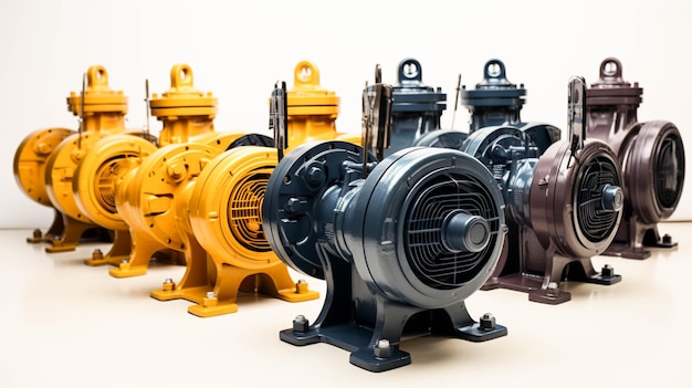 Industriële Pump End Suction Pumps op witte achtergrond