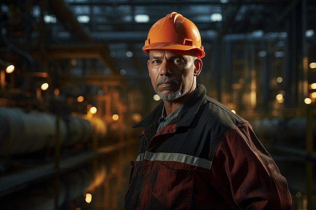 Industrious Oil refinery worker Generate Ai