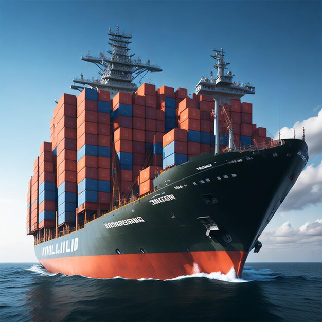 Industry carries cargo on large container ships