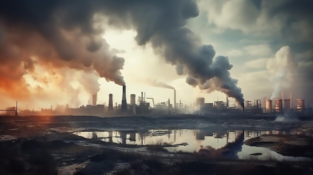 Промышленность Загрязнение Фабрики Изменение климата