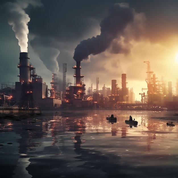 Промышленность Загрязнение Фабрики Изменение климата