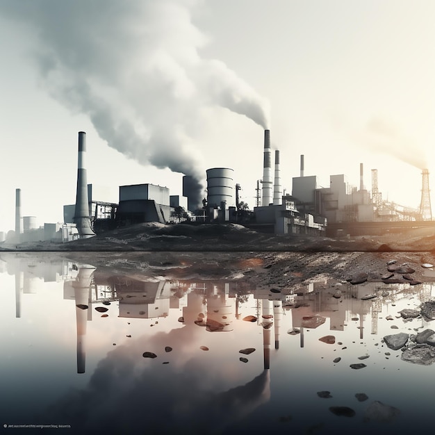 Photo industry pollution factories climate change