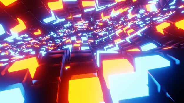 Infinite abstract cube shapes background and wallpaper