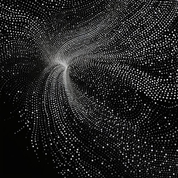 Фото Бесконечная симметрия завораживающее изображение 2000 черных точек на фоне