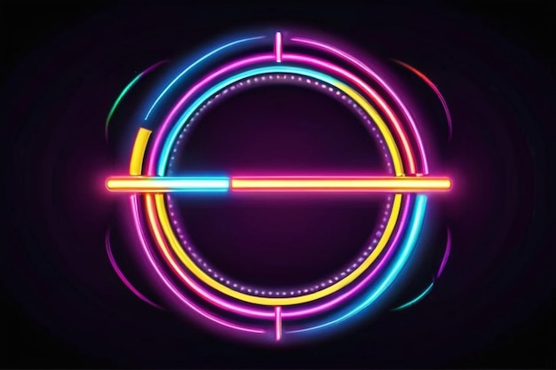 Infinity icon Neon light Colorful loop Community connection Vector illustration
