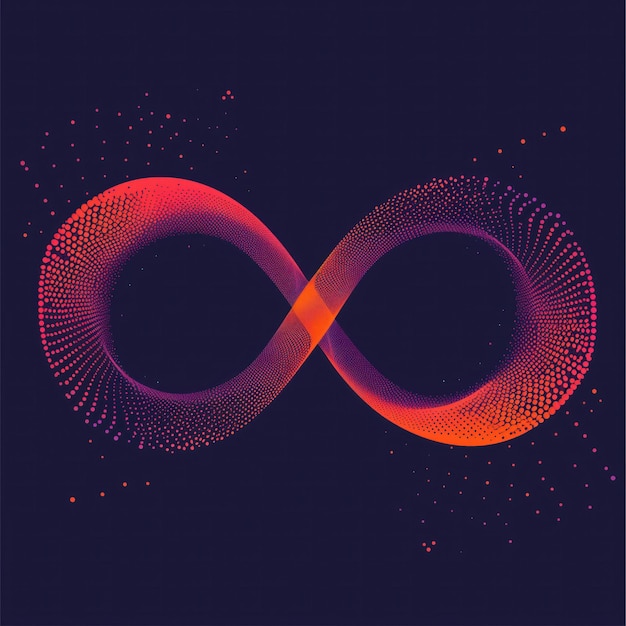 Photo infinity sign artistic drawing generative ai