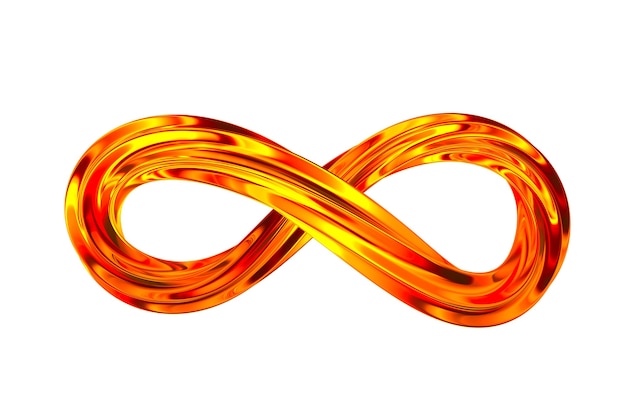 Infinity sign. Isolated, 3D rendering