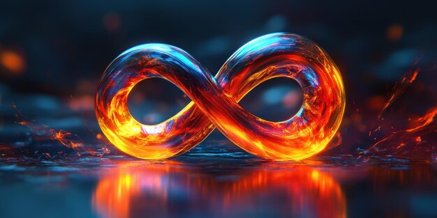 infinity symbol in flames