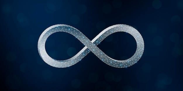 Infinity teken van het web Tegen de achtergrond van bokeh