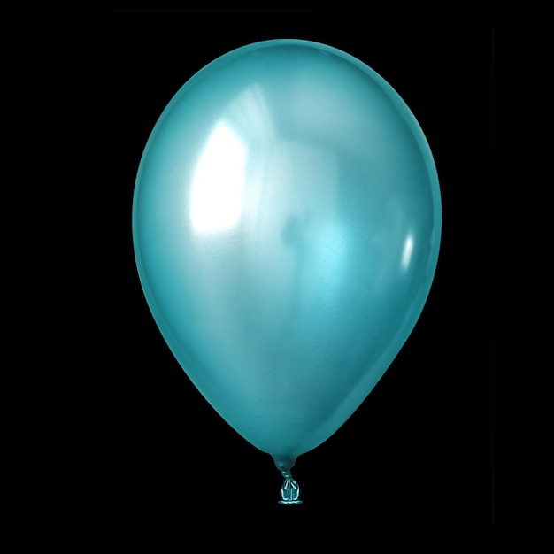 Photo inflatable balloon on the black background