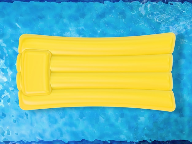 Фото Надувной плот, плавающий на вид сверху на бассейн
