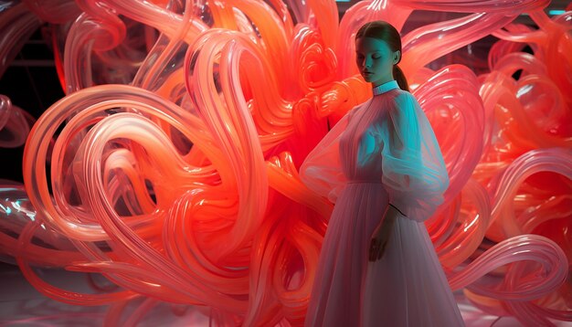 inflated latex knot immersive fashion popup