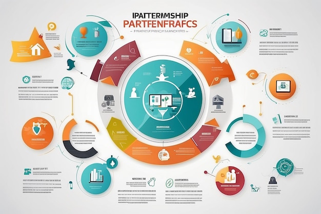 Foto infografiek over zakelijke partnerschappen