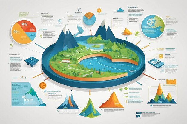 Foto infografische reis door seo-landschappen