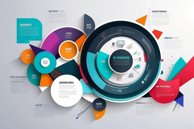 Infographic abstract achtergrond Voor bedrijfspresentatietechnologie webontwerp