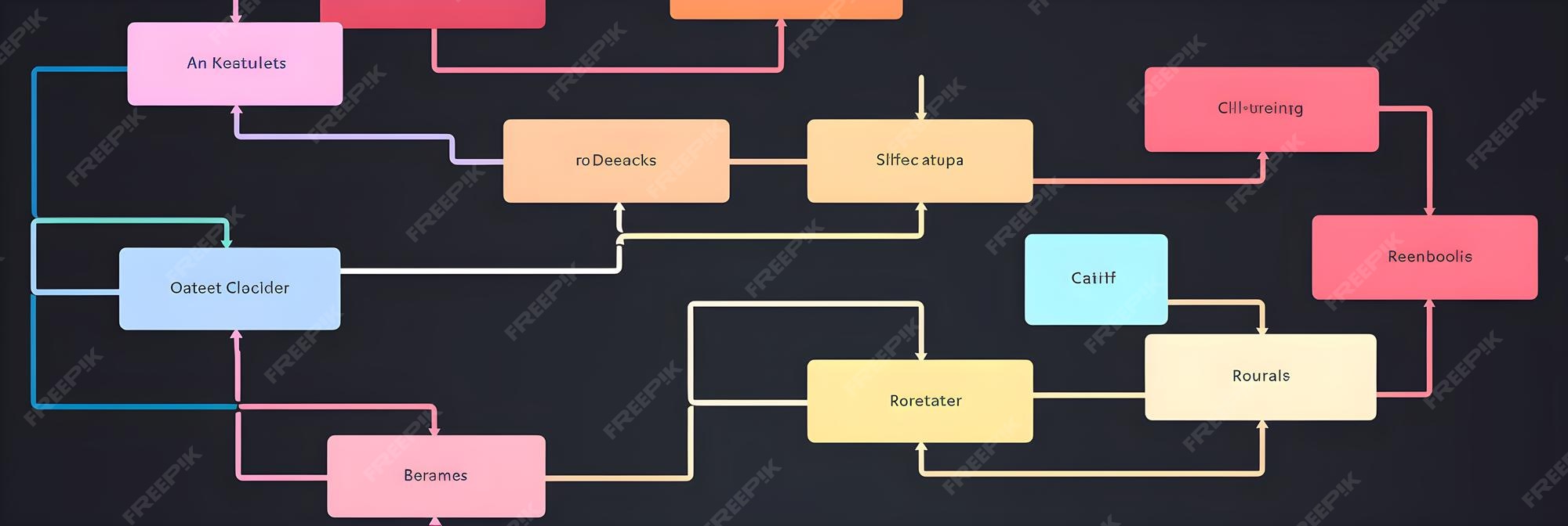 顯示各種數據結構及其編程方法的圖表 | Premium AI-generated image