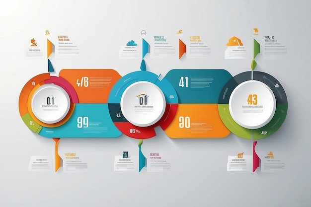 infographic design template can be used for workflow layout number options web design