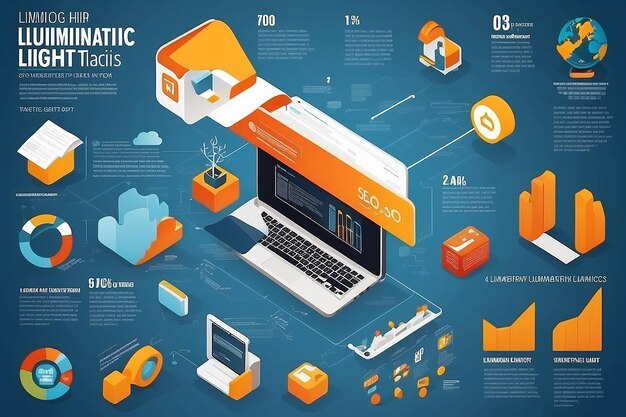 Photo infographic illumination shedding light on seo tactics