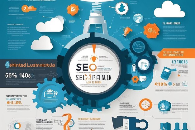 Photo infographic illumination shedding light on seo tactics