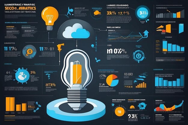 Photo infographic illumination shedding light on seo tactics