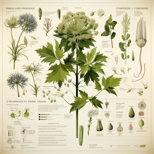 Foto infographic inspiratie over de pimpinella pruatjan plant
