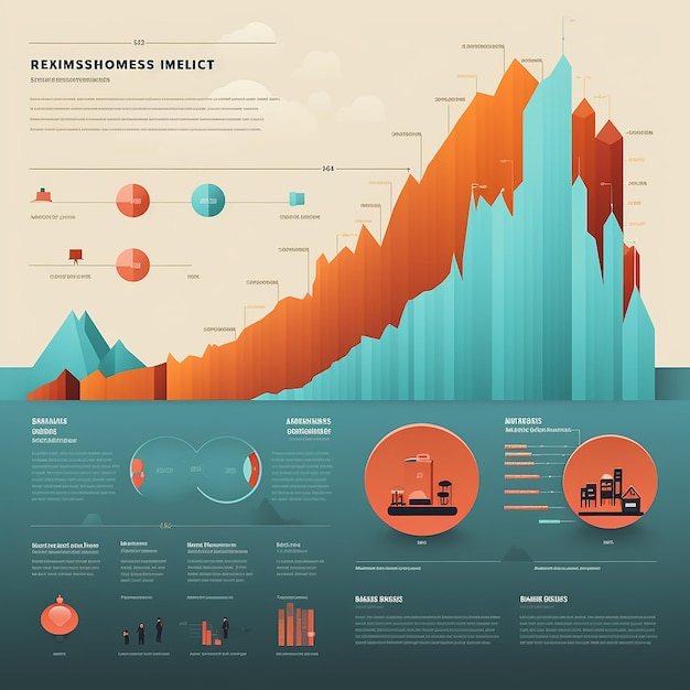 Foto infographic over het bedrijfsleven