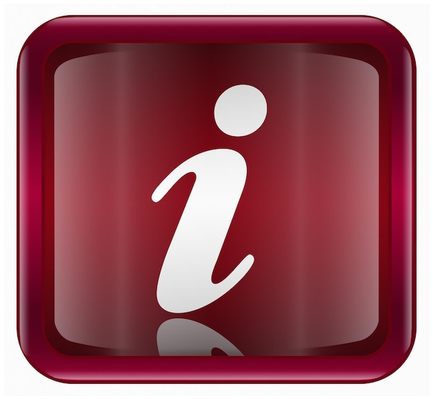 informatie icoon donkerrood