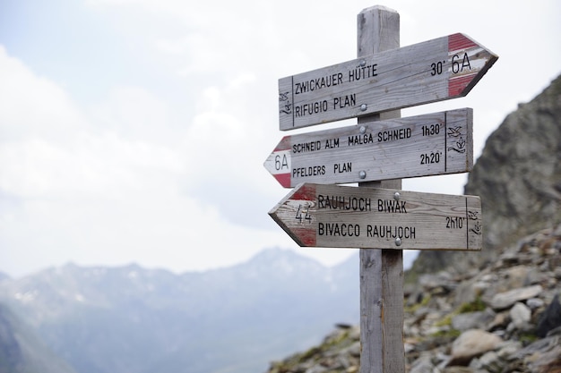 Informatiebord tegen de lucht